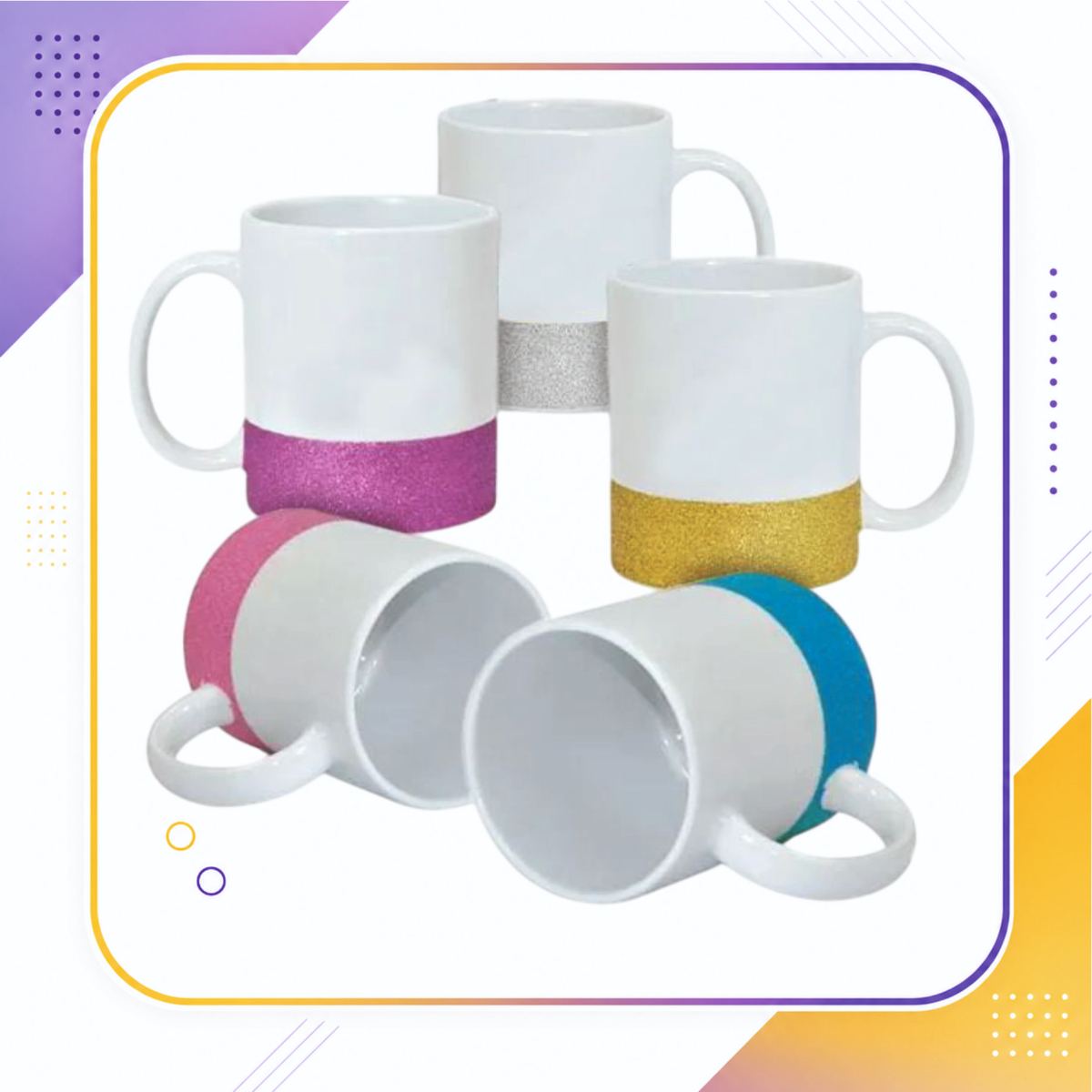 Caneca com Base em Glitter Personalizada