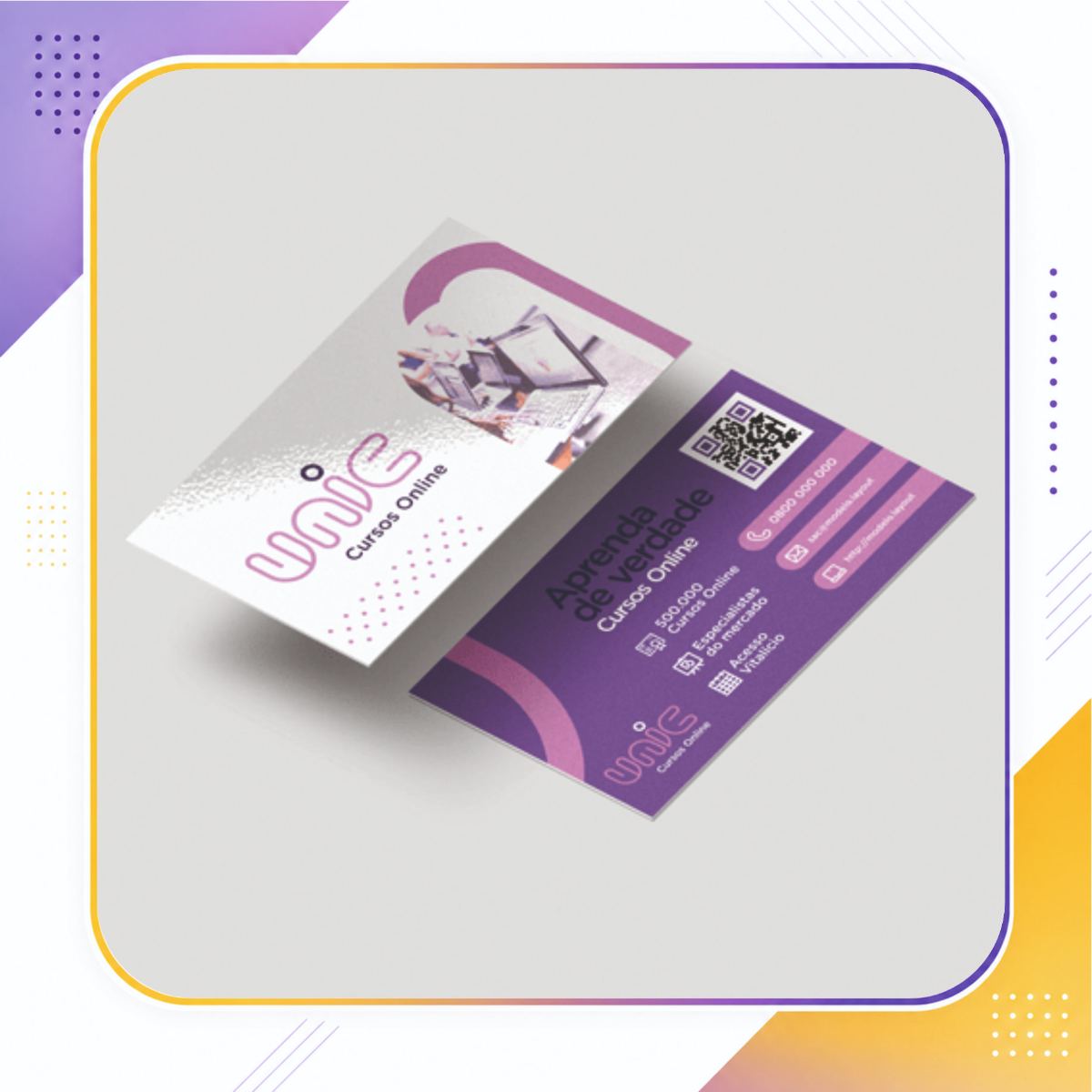 Cartão de Visita em Couché Brilho 300g 4x4 Verniz Total Brilho Frente - 1.000 Unidades