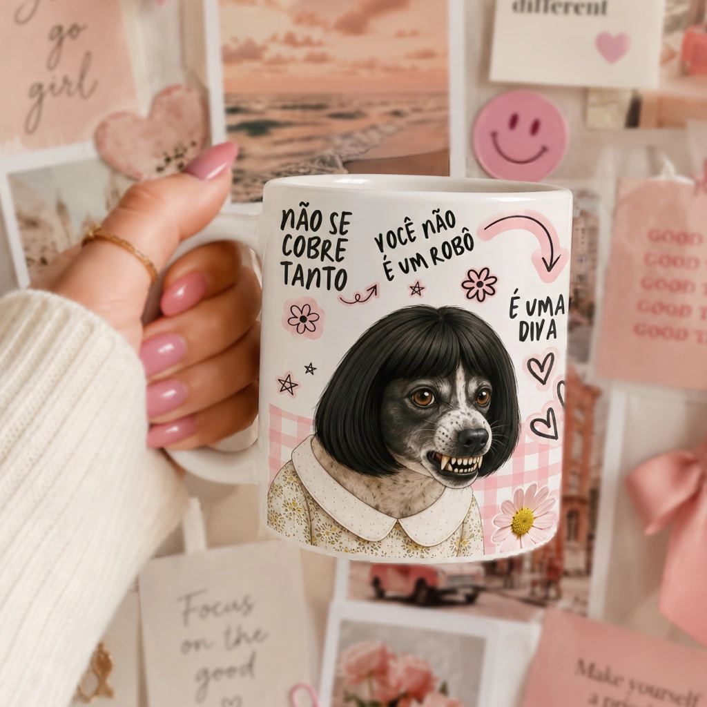 Caneca “Não se cobre tanto, você não é um robô é uma DIVA”