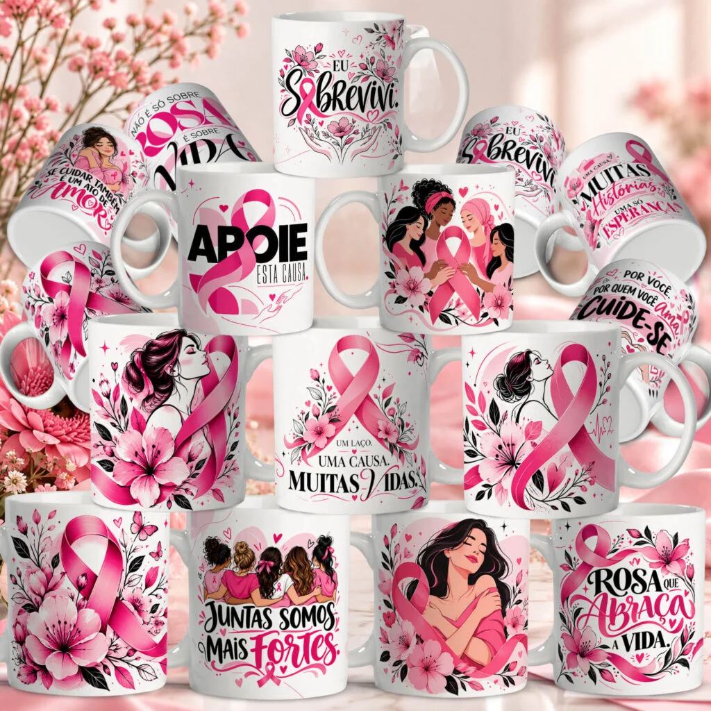 Caneca Outubro Rosa - Personalizada